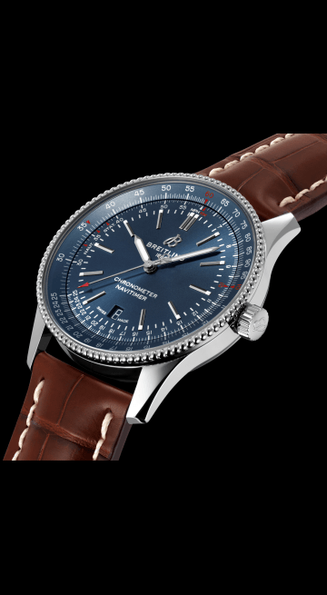 Breitling Navitimer 1 Automatic 41mm Blue Dial Brown Steel Strap Watch for Men - A17326161C1P1