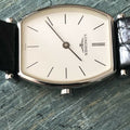 Longines La Grande Classique de Longines Tonneau White Dial Black Leather Strap Watch for Women - L4.205.4.12.2