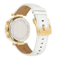 Michael Kors Parker Diamonds White Dial White Leather Strap Watch for Women - MK2290