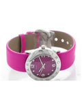 Marc Jacobs Amy Dark Pink Dial Leather Strap Watch for Women - MBM1138