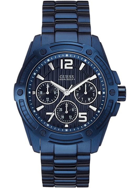 Guess Flagship Chronograph Blue Dial Blue Steel Strap Watch for Men - W0601G2