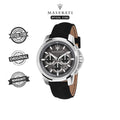 Maserati Successo 44mm Grey Dial Black Leather Strap Watch For Men - R8871621006