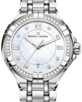 Maurice Lacroix Aikon White Mother of Pearl Dial Silver Steel Strap Watch for Women - A11006-SD502-170-1