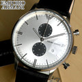 Emporio Armani Gianni White Dial Black Leather Strap Watch For Men - AR0385