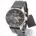 Emporio Armani Sportivo Chronograph Black Dial Black Rubber Strap Watch For Men - AR0527