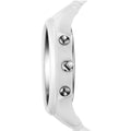 Emporio Armani Ceramica Chronograph White Dial White Steel Strap Watch For Men - AR1453