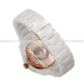Emporio Armani Ceramica White Dial White Steel Strap Watch For Women - AR1472