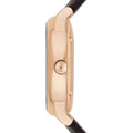 Emporio Armani Meccanico Silver Skeleton Dial Brown Leather Strap Watch For Men - AR1983