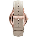 Emporio Armani Classic Quartz Silver Dial Beige Leather Strap Watch For Men - AR2464