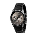 Emporio Armani Sportivo Chronograph Black Dial Black Steel Strap Watch For Men - AR5889