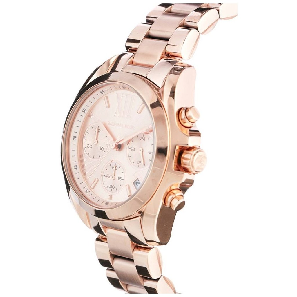 Michael Kors Bradshaw Chronograph Gold Dial Gold Steel Strap Watch for Women - MK5799