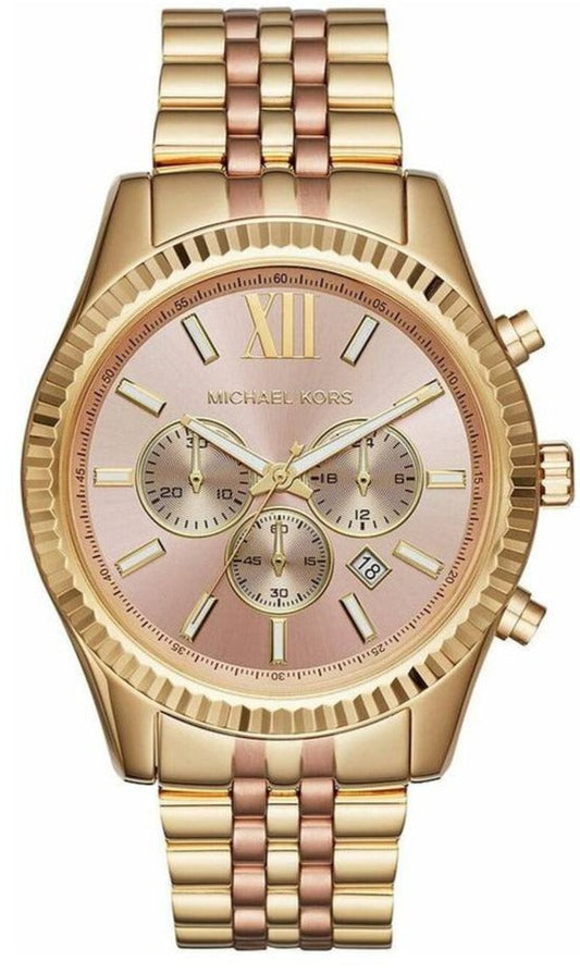 Michael Kors Lexington Gold Dial Gold Steel Strap Watch for Women - MK6473