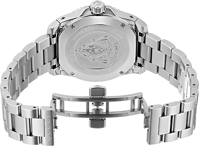 Gucci Dive Quartz Blue Dial Silver Steel Strap Watch For Men - YA136311