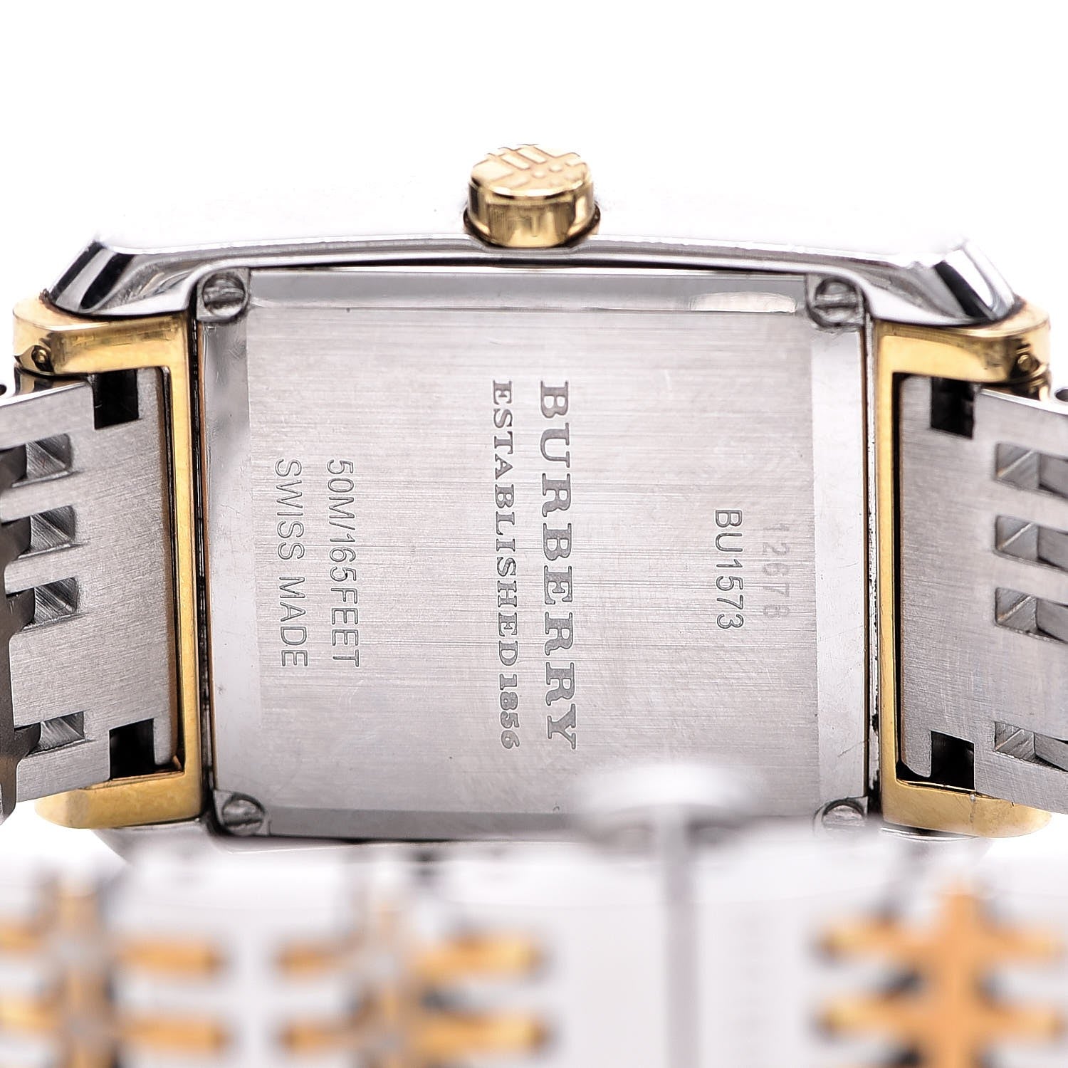 Burberry Nova White Dial Two Tone Steel Strap Watch for Women - BU1573