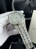 Bulova Phantom Swarovski Crystal Pave Silver Dial Silver Steel Strap Watch for Men - 98B296