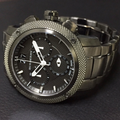 Burberry Endurance Chronograph Quartz Black Dial Black Steel Strap Watch For Men - BU9801