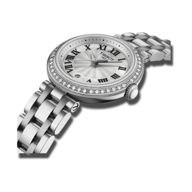 Tissot Bellissima Small Lady Silver Dial with Diamonds Stainless Steel Watch For Women - T126.010.61.113.00