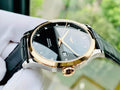 Longines Record Diamonds Black Dial Black Leather Strap Watch for Men - L2.821.5.57.2
