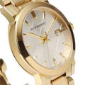 Burberry The City Silver Dial Gold Steel Strap Unisex Watch - BU9003