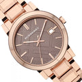 Burberry The City Brown Dial Rose Gold Steel Strap Watch for Women - BU9005