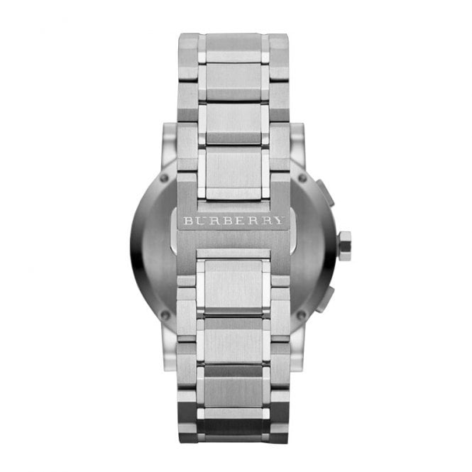 Burberry The City Black Dial Silver Steel Strap Watch for Men - BU9380