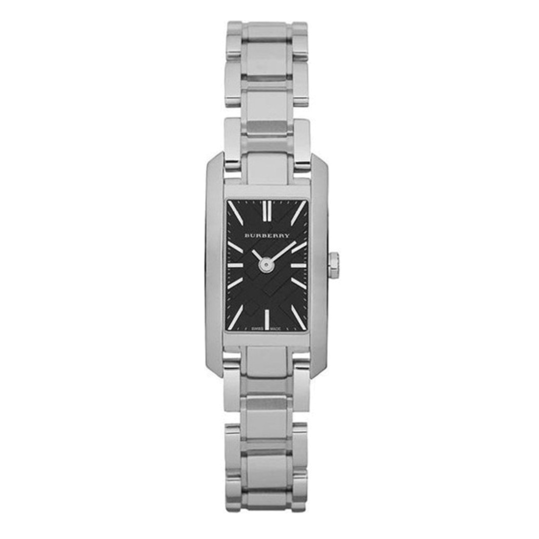 Burberry Heritage Black Dial Silver Steel Strap Watch For Women - BU9601