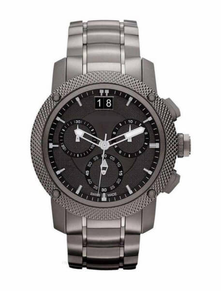 Burberry Endurance Chronograph Quartz Black Dial Black Steel Strap Watch For Men - BU9801