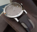 Burberry The City Grey Dial Brown Leather Strap Watch for Men - BU9020