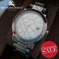 Burberry The City Silver Dial Silver Steel Strap Watch for Men - BU9037