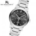 Burberry The City Black Dial Silver Steel Strap Watch for Men - BU9901