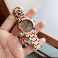 Burberry The City Beige Dial Rose Gold Steel Strap Watch for Women - BU9228