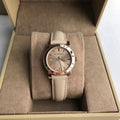 Burberry The City Beige Dial Beige Leather Strap Watch for Women - BU9210