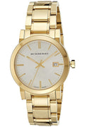 Burberry The City Silver Dial Gold Steel Strap Unisex Watch - BU9003