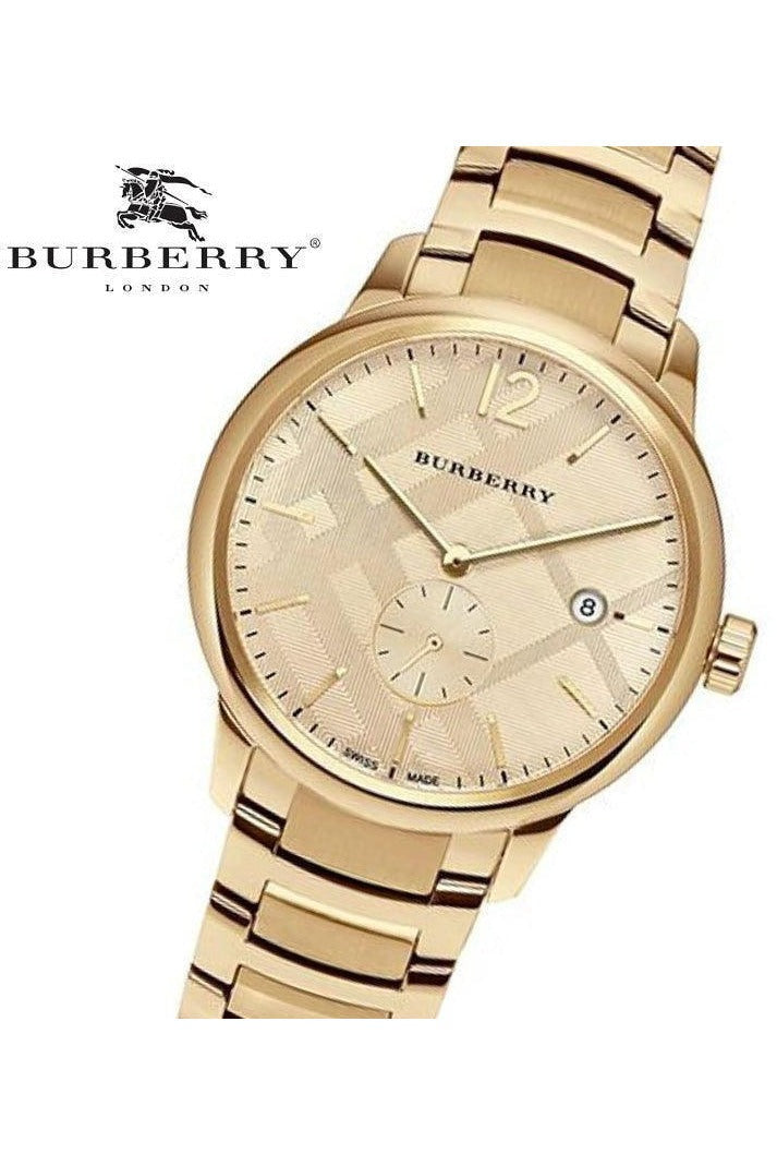 Burberry The Classic Gold Dial Gold Steel Strap Watch for Men - BU10006