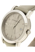 Burberry Grey Dial Beige Leather Strap Unisex Watch - BU1754