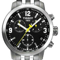 Tissot PRC 200 Chronograph Black Dial Silver Stainless Steel Watch For Men - T114.417.11.057.00