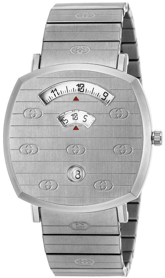Gucci Grip Silver Dial Silver Steel Strap Watch For Women - YA157410
