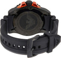 Emporio Armani Sportivo Quartz Black Dial Black Silicone Strap Watch For Men - AR5969