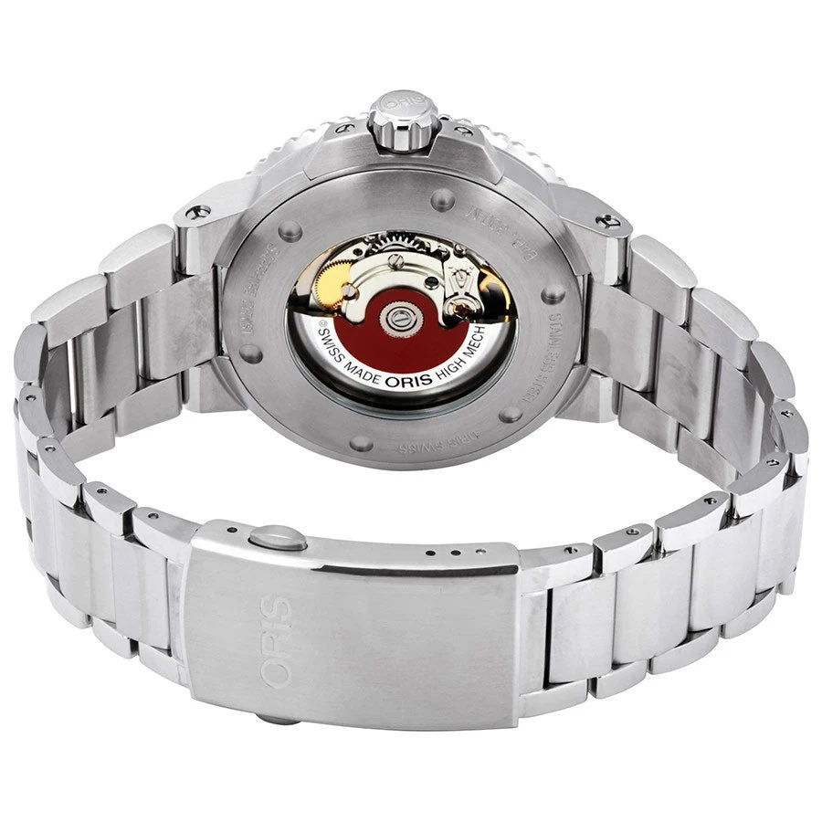 Oris Aquis Date Relief Grey Dial Silver Steel Strap Watch for Men - 0173377304153-0782405PEB