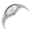 Calvin Klein Minimal White Dial Silver Mesh Bracelet Watch for Men - K3M51152