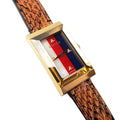 Gucci G Frame Mother of Pearl Dial Brown Leather Strap Watch For Women - YA147402