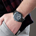 Hugo Boss Ocean Edition Blue Dial Black Mesh Bracelet Watch for Men - 1513702