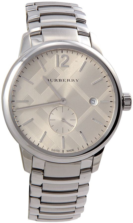 Burberry The Classic Silver Dial Silver Steel Strap Watch for Men - BU10004