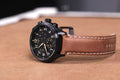 Tissot Chrono XL Quartz Black Dial Brown Leather Strap Watch For Men - T116.617.36.052.03