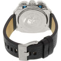 Diesel BAMF Chronograph Black Dial Black Leather Strap Watch For Men - DZ7345