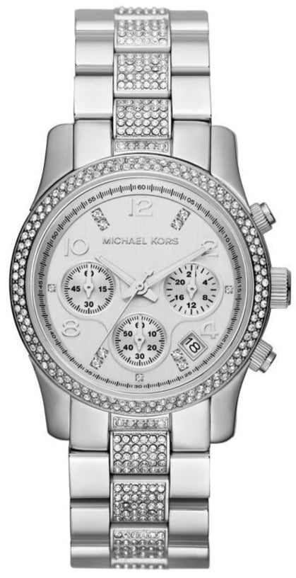 Michael Kors Runway White Dial Silver Steel Strap Watch for Women - MK5825
