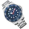 Citizen Promaster Mechanical Blue Dial Silver Stainless Steel Strap Watch For Men - NJ0121-89L