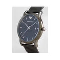 Emporio Armani Luigi Quartz Blue Dial Grey Mesh Bracelet Watch For Men - AR11053