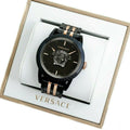 Versace Palazzo Empire Black Dial Two Tone Steel Strap Watch for Men - VERD00618