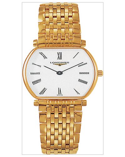 Longines La Grande Classique de Longines Tonneau White Dial Gold Mesh Bracelet Watch for Women - L4.205.2.11.8